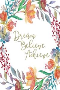 Inspirational Journal - Dream Believe Achieve (Sage)