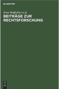 Beiträge Zur Rechtsforschung