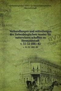 Verhandlungen und mitteilungen des Siebenburgischen vereins fur naturwissen schaften zu Hermannstadt
