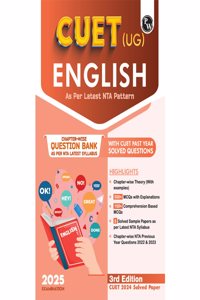 PW CUET (UG) English 2025 Chapterwise & Topicwise Question Bank with Past Year Questions and Mock Test