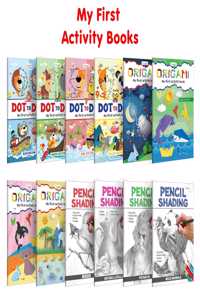 My First Book Essential Activity Book for Children : Kids activity book, Activity book for preschoolers, Kids Origami book, Portrait drawing book for children | Pack of 12 Activity books