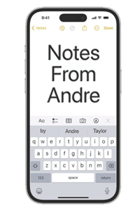 Notes From Andre