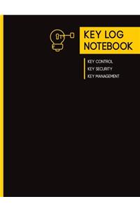 Key Log Notebook, Key Control, Key Security, Key Management