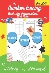 Number tracing Book For Preschoolers And Kids Age 2-4