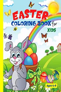 Easter Coloring Book For Kids Ages 4-8