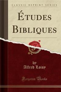 ï¿½tudes Bibliques (Classic Reprint)
