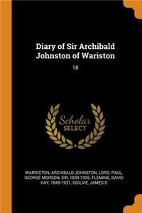 Diary of Sir Archibald Johnston of Wariston