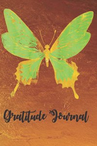 Green and Gold Butterfly Gratitude Journal