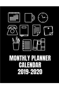 Monthly Planner Calendar 2019-2020