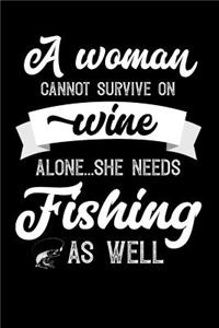 A Woman Cannot Survive On Wine Alone She Needs Fishing As Well