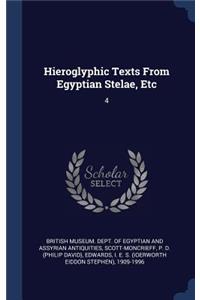 Hieroglyphic Texts From Egyptian Stelae, Etc