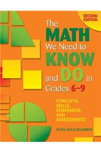 Math We Need to Know and Do in Grades 6-9