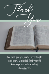 Pastor Appreciation Bulletin: Thank You (Pkg of 100)