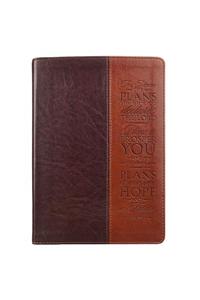 Journal Lux-Leather Two-Tone Brown Plans Jeremiah 29:11