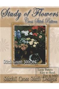 Study of Flowers Cross Stitch Pattern