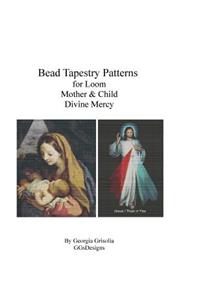 Bead Tapestry Patterns for Loom Mother & Child and Divine Mercy