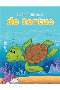 Livre de coloriage de tortue