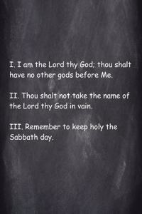 2020 Daily Planner Religious First 3 Commandments Chalkboard Style