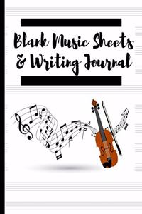 Blank Music Sheets & Writing Journal
