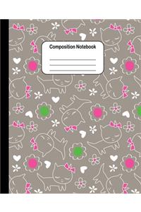 Composition Notebook - Hand Drawn Female Cat