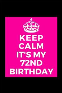 I Can't Keep Calm It's My 72nd Birthday