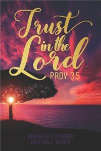 2020 Weekly Planner With Bible Verses Trust in the Lord Prov. 3