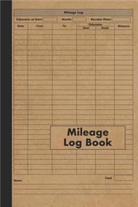 Mileage Log Book: Auto Mileage Record Journal - 120 Pages - Business and Personal Vehicle and Car Mileage Expenses and Taxes Tracker