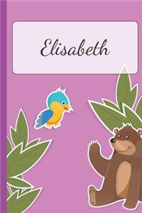 Elisabeth: Personalized Name Notebook for Girls - Custemized with 110 Dot Grid Pages - Custom Journal as a Gift for your Daughter or Wife -School Supplies or a