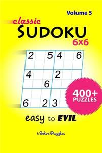 Classic SuDoKu 6x6 Easy to Evil