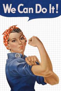 We Can Do It: Rosie the Riveter - Graph Paper Notebook - 100 6 X 9 Square Graph Pages