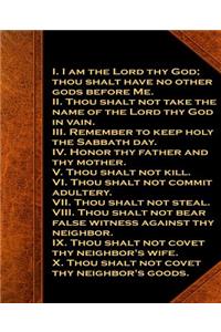 Religious School Composition Book Ten Commandments Vintage Style Traditional