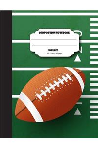 Composition notebook unruled 8.5 x 11 inch 200 page, NFL fan