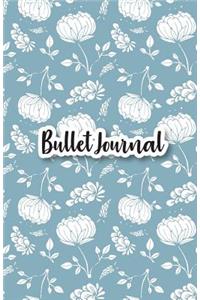 Bullet Journal: Flower Blue Patterns: Notebook, Bullet Journal Dotted Grid, 100 Pages (5.5 X 8.5)