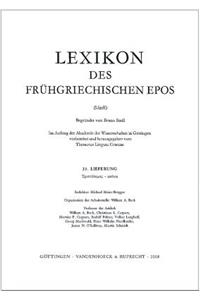 Lexikon des fruhgriechischen Epos Lfg. 23
