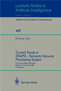 Current Trends in Sneps - Semantic Network Processing System