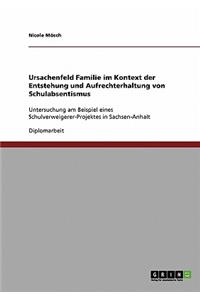 Schulabsentismus. Entstehung und Aufrechterhaltung. Ursachenfeld Familie.