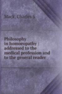 Philosophy in homoeopathy