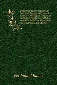 Quaestiones Scaenicae Plautinae: Dissertatio Inauguralis Quam Ad Summos in Philosophia Honores Ab Amplissimo Philosophorum Ordine Academiae Wilhelmae Argentinensis Rite Impetrandos (Latin Edition)