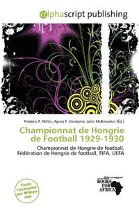 Championnat de Hongrie de Football 1929-1930