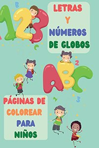 Letras y Números de Globos Páginas de Colorear Para Niños