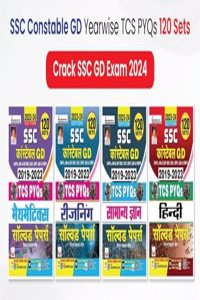 SSC Constable GD Math + Reasoning + General Awareness + Hindi Language TCS PYQs 2024 Exam Solved Papers ( 4 Book GD Combo) (Hindi Medium)