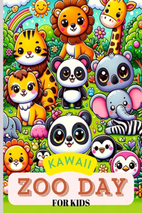 Kawaii Zoo Day Coloring Book