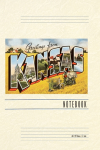 Vintage Lined Notebook Greetings from Kansas