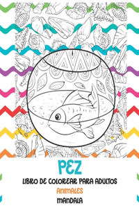 Libro de colorear para adultos - Mandala - Animales - Pez