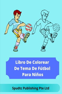 Libro De Colorear De Tema De Fútbol Para Niños