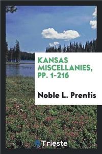 Kansas Miscellanies, Pp. 1-216