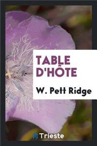 Table d'Hôte