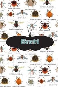 Brett: Bug Insect Handwriting for K-3 Students Practice Paper Book Notebook Journal Book 120 Pages 6x9