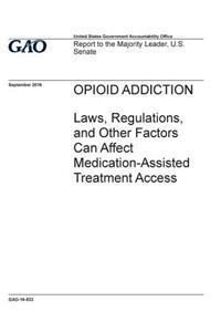 OPIOID ADDICTION Laws, Regulations, and Other Factors Can Affect Medication-Assisted Treatment Access
