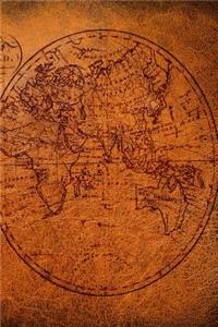 Vintage Old World Map Design Journal